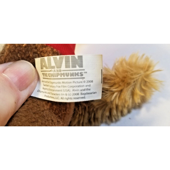 Alvin and the Chipmunks Plush 9” Chipmunk 2008 Movie - Picture 2 of 5